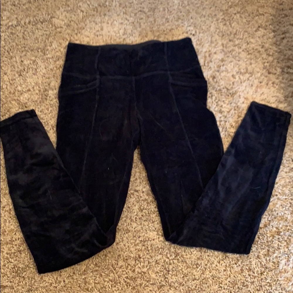 Athleta velour Corduroy leggings